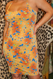 Orange Paisley dress